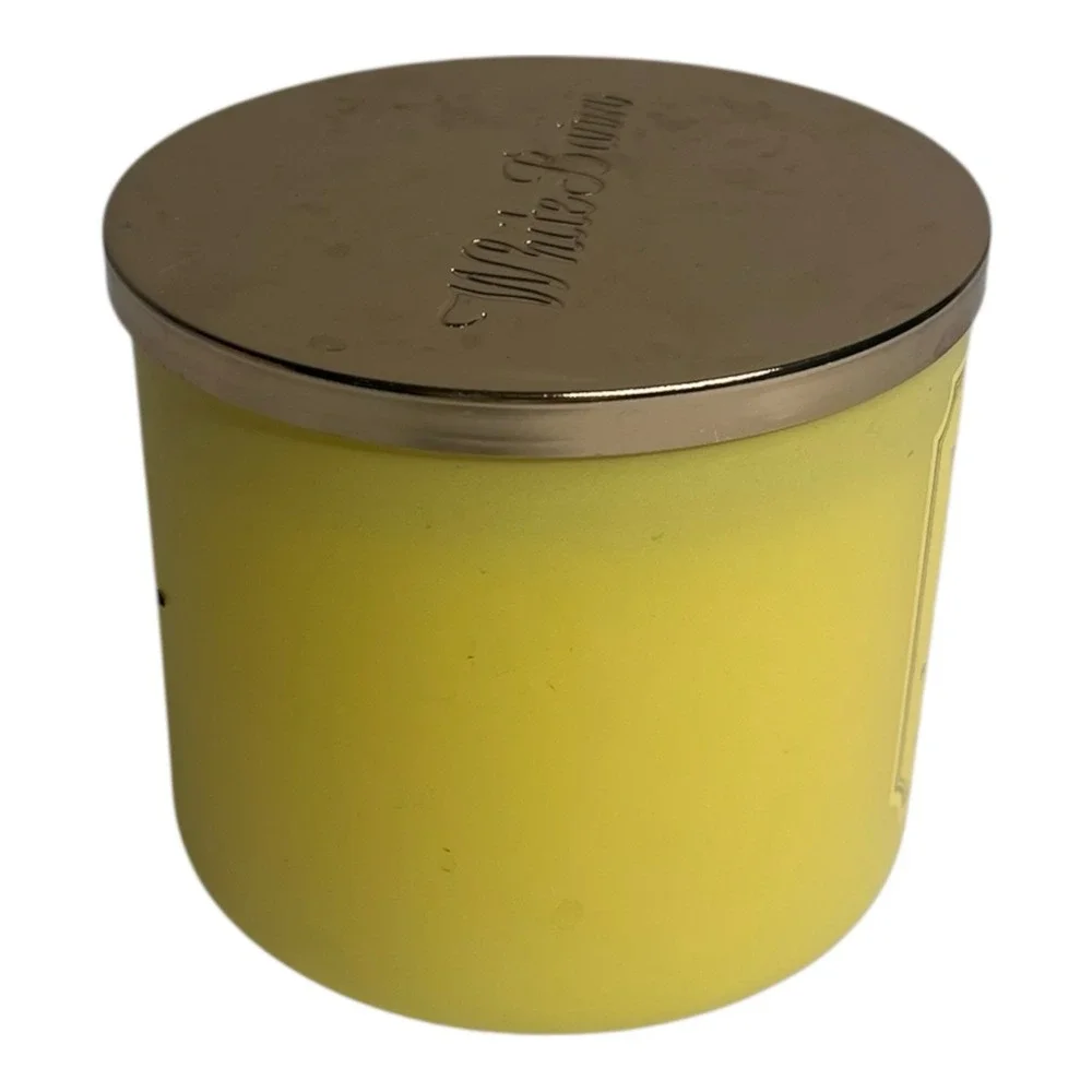 Bath & Body Works Sugared Lemon Zest 3 Wick Scented Candle  14.5 oz w/ lid